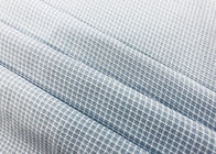 100 درصد پارچه پیراهن پلی استر Gingham Warp چکهای خاکستری بافتنی 130GSM