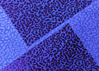 220GSM 94٪ پارچه مخملی پلی استر برای چاپ چاپ پلنگ بنفش Garment Purple