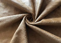 پارچه Suede برس شده با پارچه پلی استر 130GSM 100 درصد برای لباس مد رنگ قهوه ای