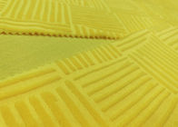 210GSM نرم 100% پلی استر پارچه مخملی برجسته برای منسوجات خانگی - زرد