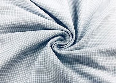 100 درصد پارچه پیراهن پلی استر Gingham Warp چکهای خاکستری بافتنی 130GSM