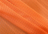 110GSM پارچه مش پلی استر برای پوشیدن لباس ورزشی ایمنی ترافیک پوشش نئون نارنجی