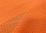 110GSM پارچه مش پلی استر برای پوشیدن لباس ورزشی ایمنی ترافیک پوشش نئون نارنجی